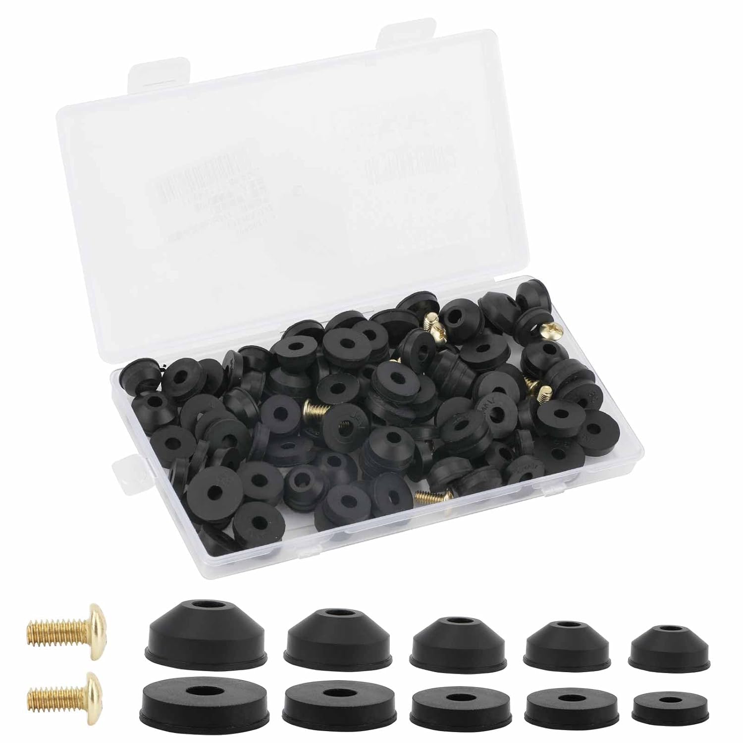 116PCS Faucet Washers, Rubber Faucet Washers Assorted Kit with Flat Washers & Be