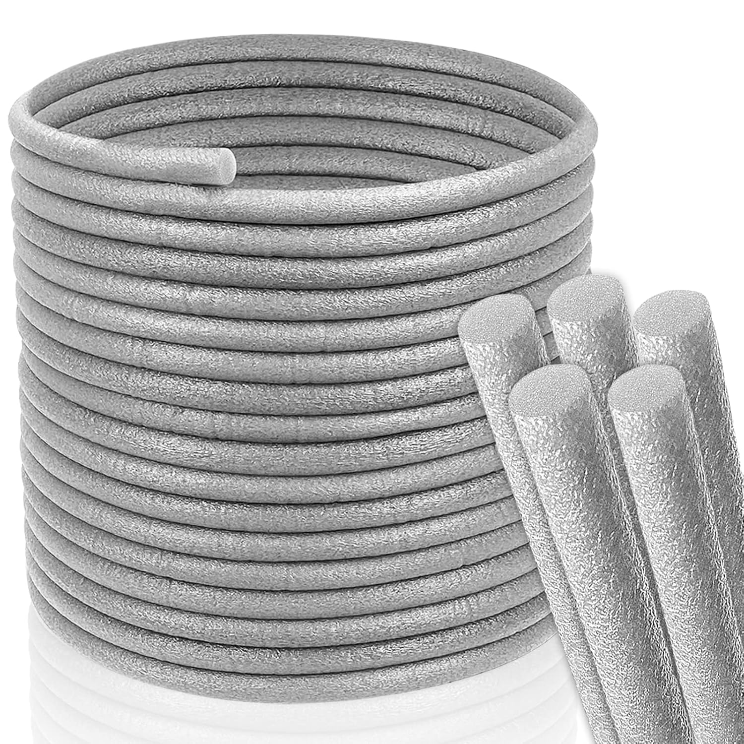 Backer Rod Foam Caulk Saver for Gap and Joint Concrete Filling Gray (3/8