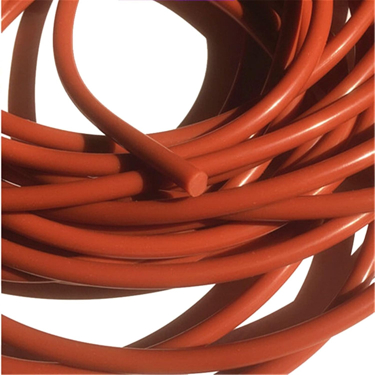 Gasket Material Red Color Solid Silica Seal Strip Round Silicone Strip O-Strip 1