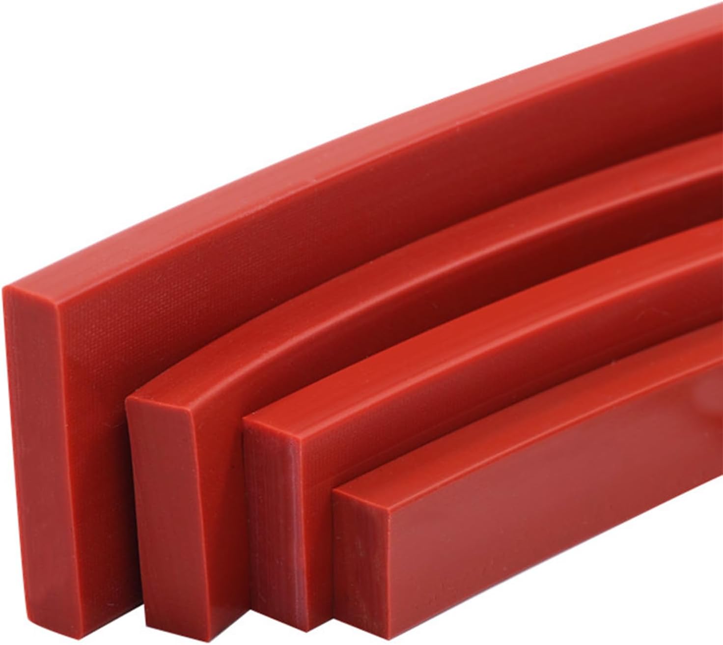 Square Sealing Strip Red Silicone Rubber Flat Gasket Sheet 3mm Thick 1m Length W